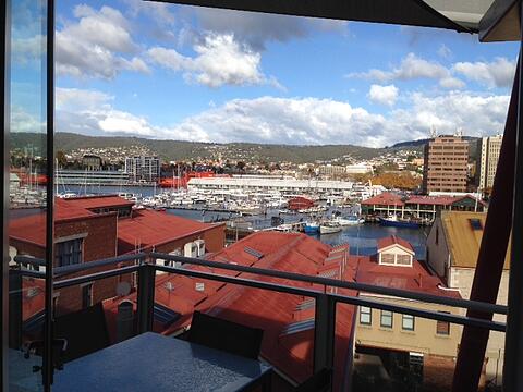 Hobart: view from our apartment