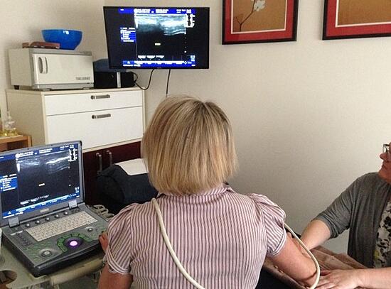 Our clinic's ultrasound setup