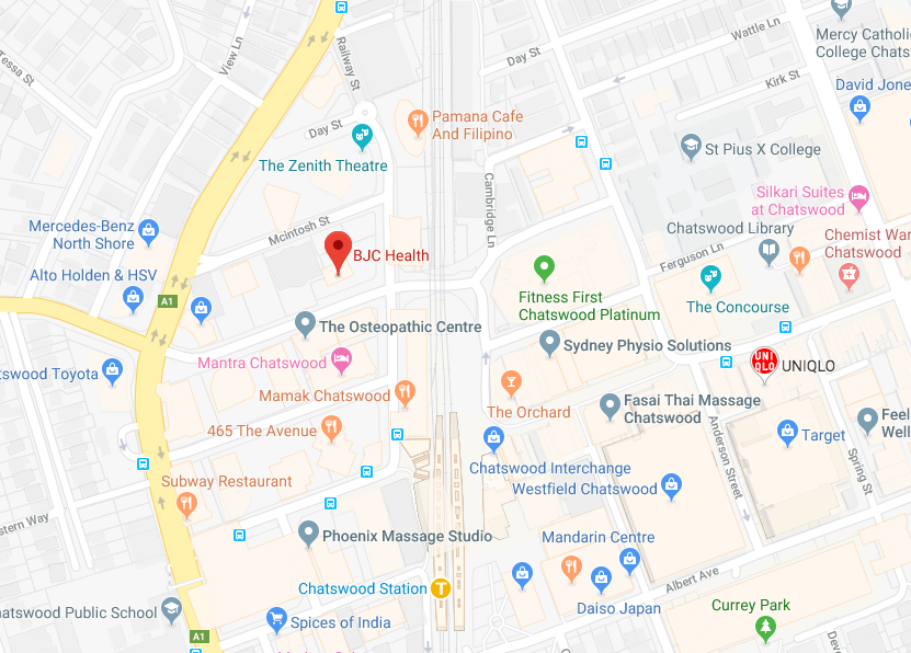 BJC Health Chatswood Map