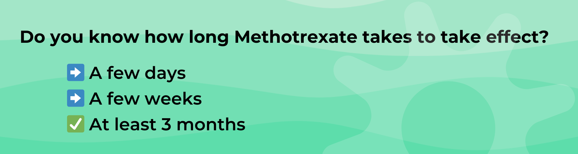 how long Methotrexate takes 